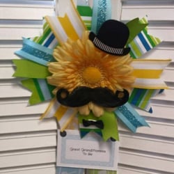 Buds 'N' Bows - Dashing Lil Man baby shower corsage