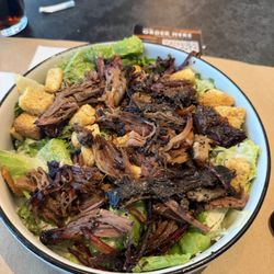 The Line Sports Grill - Caesar salad with brisket