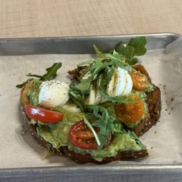Avocado toast . I had a bite before I took picture....oopppps!