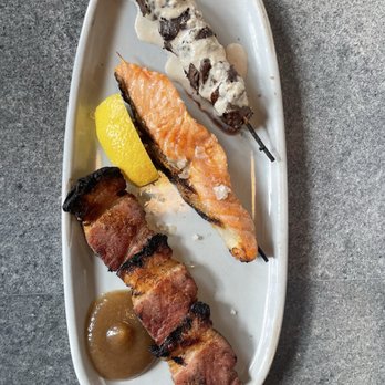 Skål Beer Hall - Skewers: venisin, salmon, pork belly - Beer Bar Near Me - Seattle, Washington Skål Beer Hall - Skewers: venisin, salmon, pork belly - Beer Bar Near Me - Seattle, Washington