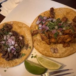 Steak and Al pastor tacos were delicious Steak and Al pastor tacos were delicious