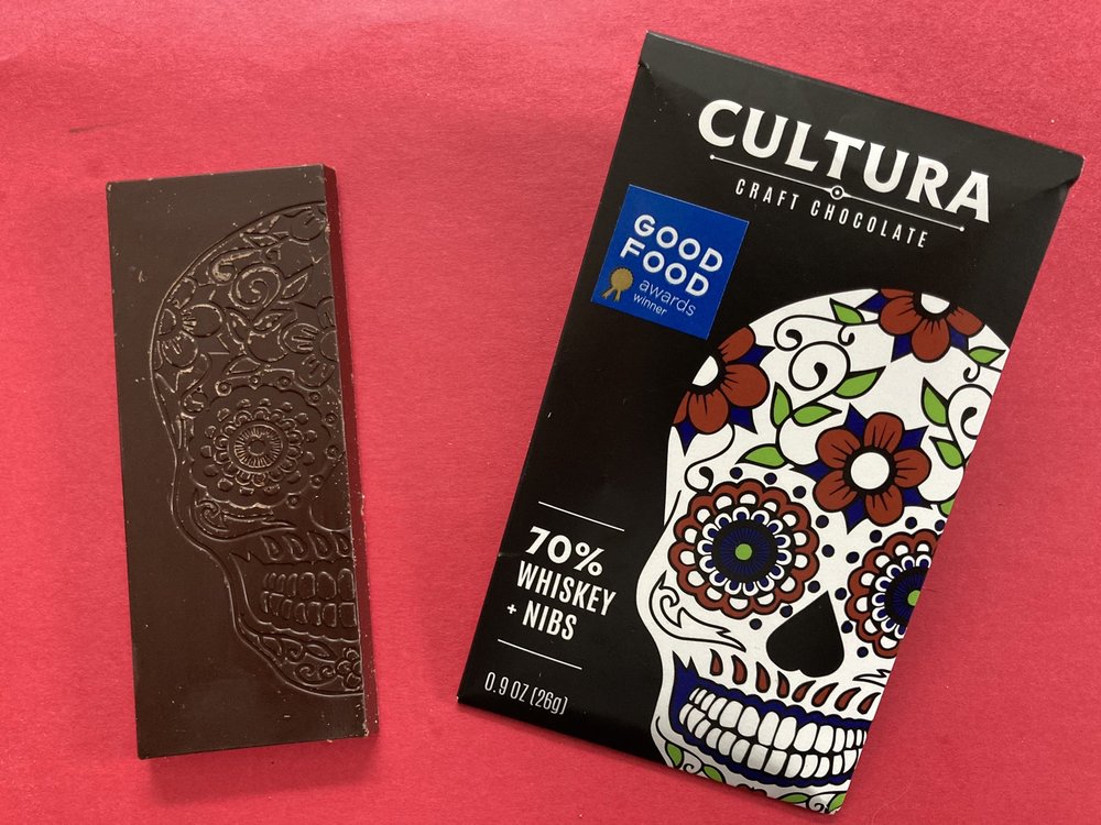 Mini chocolate bar. Beautiful skull imprint Yelp