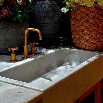 Crate & Barrel - Marble sink with brass hardware - - 9/19/2025 - Home Decor Near Me - New York, New York Crate & Barrel - Marble sink with brass hardware - - 9/19/2025 - Home Decor Near Me - New York, New York