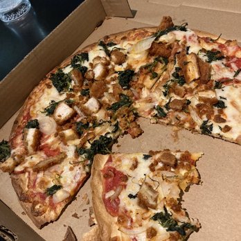 Tony's Pizza - Cauliflower crust pizza with crispy chicken, spinach, onions, chorizo  10" Cauliflower Crust Pizza - Pizza Near Me - Charlotte, North Carolina