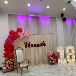 Balloon garland/ arch & lighted 4 feet numbers