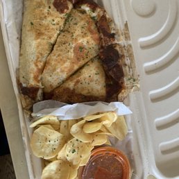 Italian Risotto Quesadilla Yucca chips