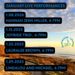 Bluewater Lounge - January 2026 Music Lineup