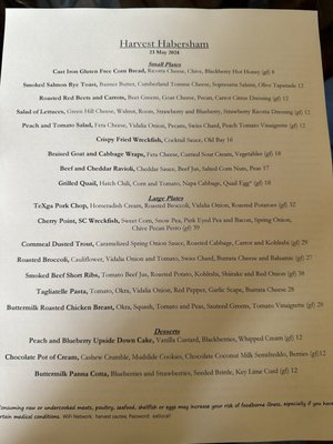 Menu photo 3 Harvest Habersham Sautee Nacoochee, GA