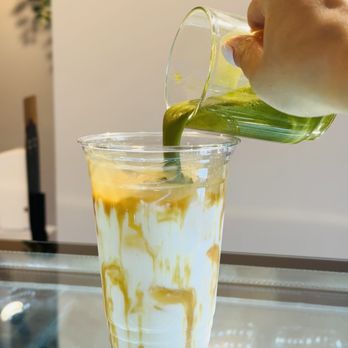 Cafe Joy - Caramel matcha latte - Coffee & Tea Near Me - Bellevue, Washington