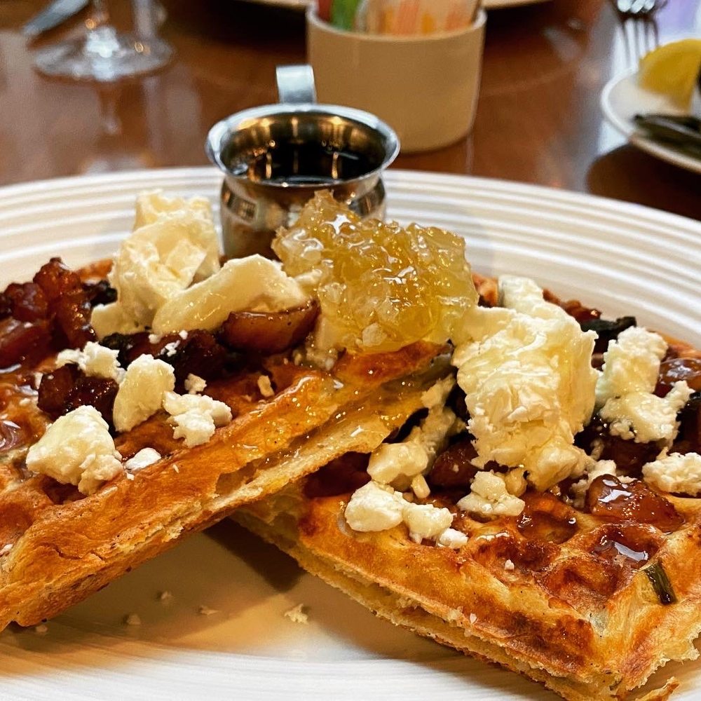 Reverence - "WAFFLED" CHEDDAR GRITS - New American Near Me - Atlanta, Georgia Reverence - "WAFFLED" CHEDDAR GRITS - New American Near Me - Atlanta, Georgia