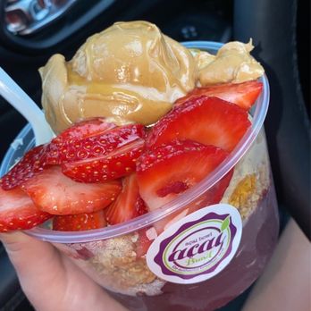 Acai Brasil - Ban Berry Acai Bowl with Peanut Butter and Honey on top! ABSOLUTELY AMAZING - Acai Bowls Near Me - Houston, Texas Acai Brasil - Ban Berry Acai Bowl with Peanut Butter and Honey on top! ABSOLUTELY AMAZING - Acai Bowls Near Me - Houston, Texas