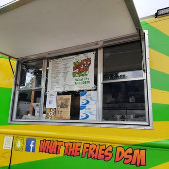 What The Fries - a yellow and green food truck - Food Trucks Near Me - Des Moines, Iowa What The Fries - a yellow and green food truck - Food Trucks Near Me - Des Moines, Iowa