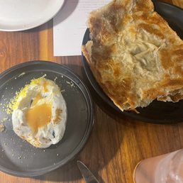 malawach, labneh