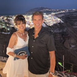 Renee Piane, The Love Designer - Hello I'm Renee Piane-Campanella here with my husband Joe. We were visiting Santorini Greece