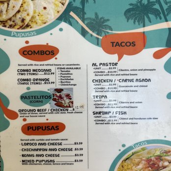 El Rincon Centroamericano - Menu - Salvadoran Near Me - Rifle, Colorado El Rincon Centroamericano - Menu - Salvadoran Near Me - Rifle, Colorado
