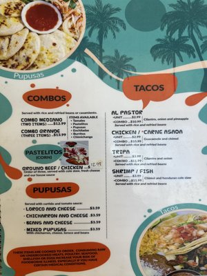Menu photo 4 El Rincon Centroamericano Rifle, CO Menu photo 4 El Rincon Centroamericano Rifle, CO