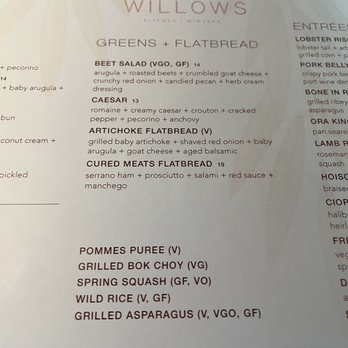 Willows Kitchen & Wine Bar - Menu - Wine Bars Near Me - Sedona, Arizona Willows Kitchen & Wine Bar - Menu - Wine Bars Near Me - Sedona, Arizona