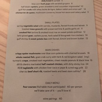 Lenoir - Menu - New American Near Me - Austin, Texas
