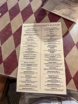 Menu photo 1 Giovanni's Beaverton, OR Menu photo 1 Giovanni's Beaverton, OR