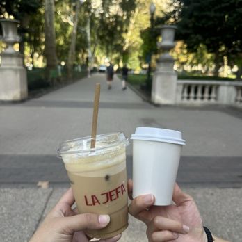 La Jefa - Totomoxtle Latte, Cappuccino - Cafes Near Me - Philadelphia, Pennsylvania