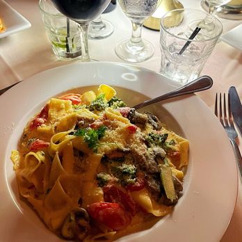 Villa Romana - Pappardelle Porcini & Truffle with Added Veggies! - Italian Near Me - Hollywood, Florida Villa Romana - Pappardelle Porcini & Truffle with Added Veggies! - Italian Near Me - Hollywood, Florida