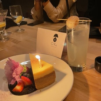O-Ku - Birthday Girl cocktail, dessert, with a note - Sushi Bars Near Me - Washington, DC, District of Columbia O-Ku - Birthday Girl cocktail, dessert, with a note - Sushi Bars Near Me - Washington, DC, District of Columbia