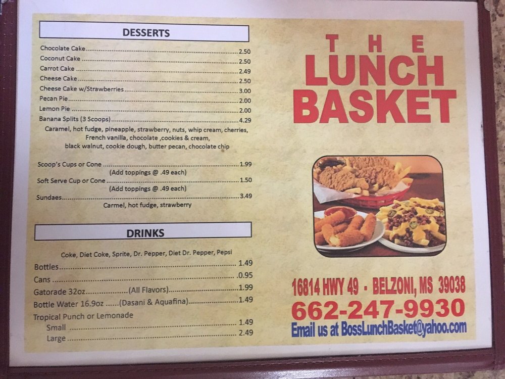 THE LUNCH BASKET EXPRESS Updated September 2024 16814 US Hwy 49