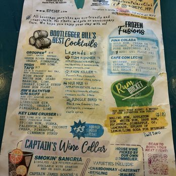 Eastern Palace Club - Menu - Tiki Bars Near Me - Hazel Park, Michigan