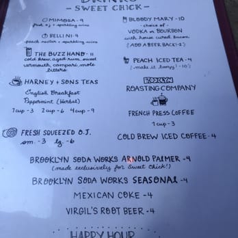 Sweet Chick - Drinks for brunch menu - Southern Near Me - New York, New York Sweet Chick - Drinks for brunch menu - Southern Near Me - New York, New York