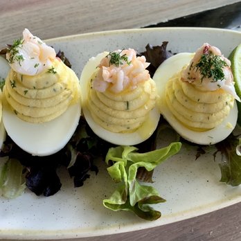Monkeypod Kitchen - Lobster Deviled Eggs - New American Near Me - Lahaina, Hawaii Monkeypod Kitchen - Lobster Deviled Eggs - New American Near Me - Lahaina, Hawaii
