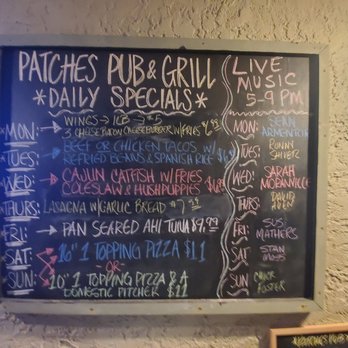 Patches Pub - Specials and Live Music - Burgers Near Me - Panama City, Florida Patches Pub - Specials and Live Music - Burgers Near Me - Panama City, Florida
