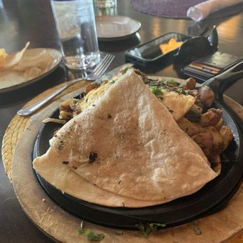 Casa Lola - Chorizo with potatoes skillet with scrambled eggs and handmade tortillas - Mexican Near Me - Sacramento, California