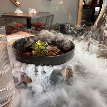 Barsa New Indian - 16th Century Paneer - served with fog! - Indian Near Me - Durham, North Carolina