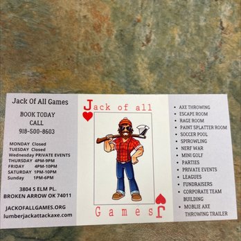 Jack Of All Games - Escape Games Near Me - Broken Arrow, Oklahoma