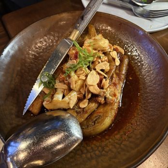 Teakwood - Eggplant with garlic sauce - Burmese Near Me - San Francisco, California Teakwood - Eggplant with garlic sauce - Burmese Near Me - San Francisco, California