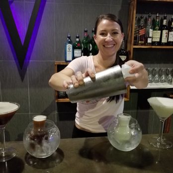 Virgilio's - Maryna making us beautiful martinis! - Cocktail Bars Near Me - Key West, Florida