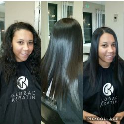 Suite Glam - Before and after her keratin treatment!
