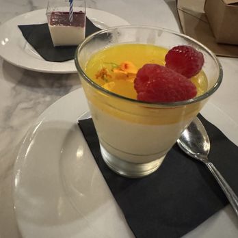 Oliver's Trattoria - Birthday panna cotta (berry), lemon panna cotta - Italian Near Me - Irvine, California Oliver's Trattoria - Birthday panna cotta (berry), lemon panna cotta - Italian Near Me - Irvine, California