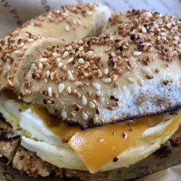 Bacon, Egg, and cheese on Bagel Bacon, Egg, and cheese on Bagel