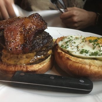 Au Cheval - Double Cheeseburger with added thick-cut bacon and fried egg - Bars Near Me - Chicago, Illinois Au Cheval - Double Cheeseburger with added thick-cut bacon and fried egg - Bars Near Me - Chicago, Illinois