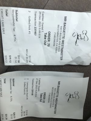 Mr Baguette Sandwiches by null