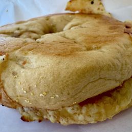 Jalapeño Swiss bagel