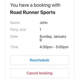 Appointment screenshot