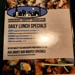 Windy City Grille - Menu Cover