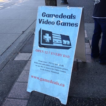 Gamedeals Video Games - Sandwich board outside~ - Video Game Stores Near Me - New Westminster, British Columbia Gamedeals Video Games - Sandwich board outside~ - Video Game Stores Near Me - New Westminster, British Columbia