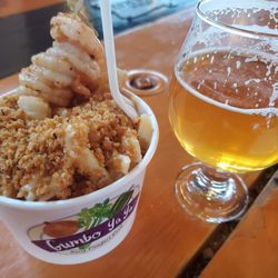 Gumbo Ya Ya - Cajun mac and cheese with shrimp and a Goodlife Comatose Imperial IPA