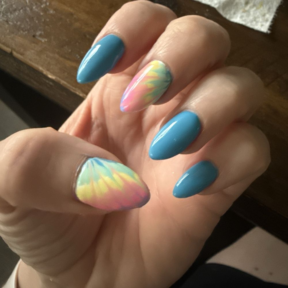 E Nails - Tie dye accent nails, gelX - Nail Salons Near Me - Las Vegas, Nevada E Nails - Tie dye accent nails, gelX - Nail Salons Near Me - Las Vegas, Nevada