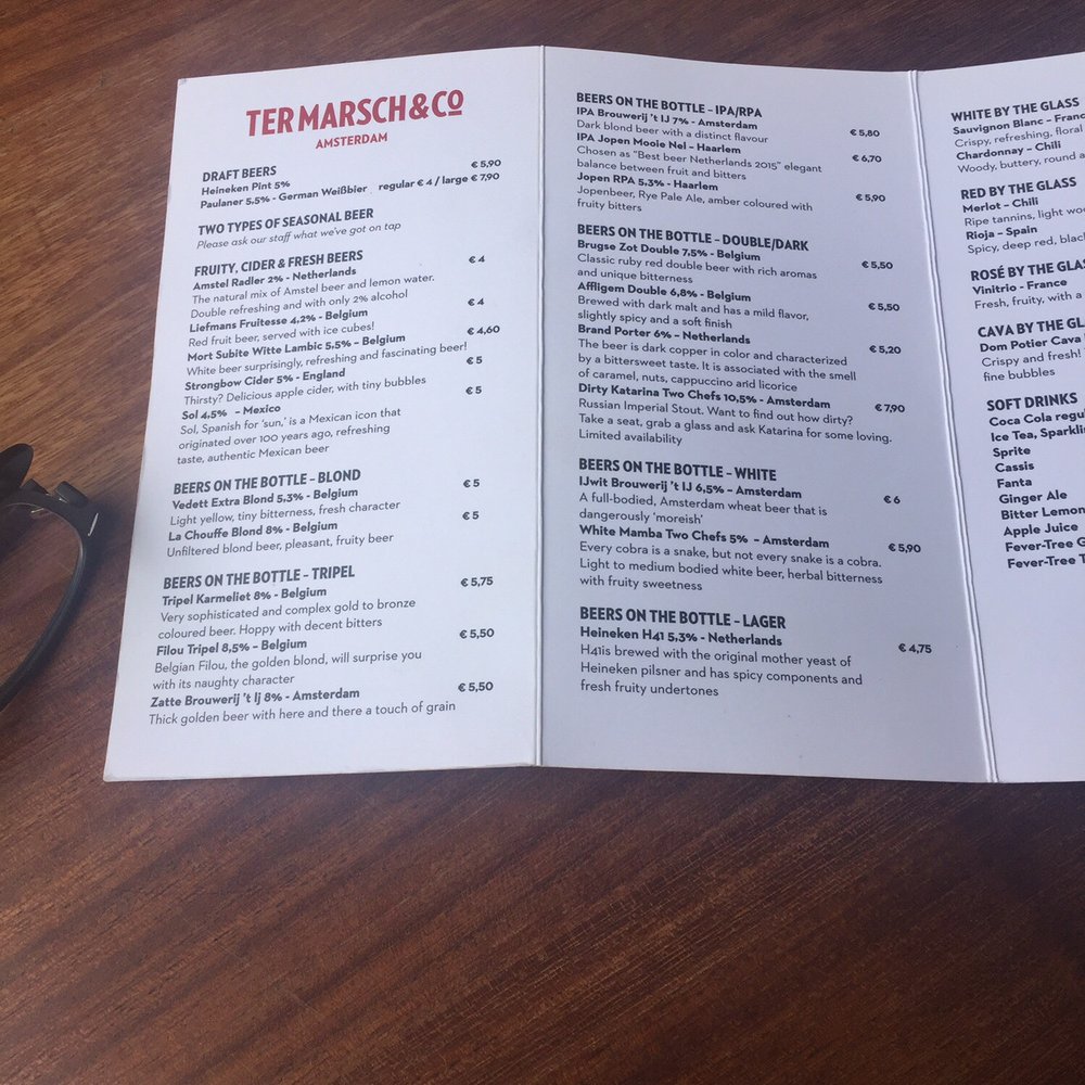 Ter Marsch & Co - Part of beer menu - Burgers Near Me - Amsterdam, New Hampshire Ter Marsch & Co - Part of beer menu - Burgers Near Me - Amsterdam, New Hampshire