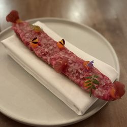 Cafe Juanita - Tasting Menu November 2025 - A5 Miyazaki Wagyu croccante, rye, egg yolk crema, fermented butter