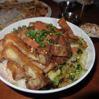 Sunset 89 - Crispy Pork Belly Lechon Kawali rice bowl - Asian Fusion Near Me - Page, Arizona